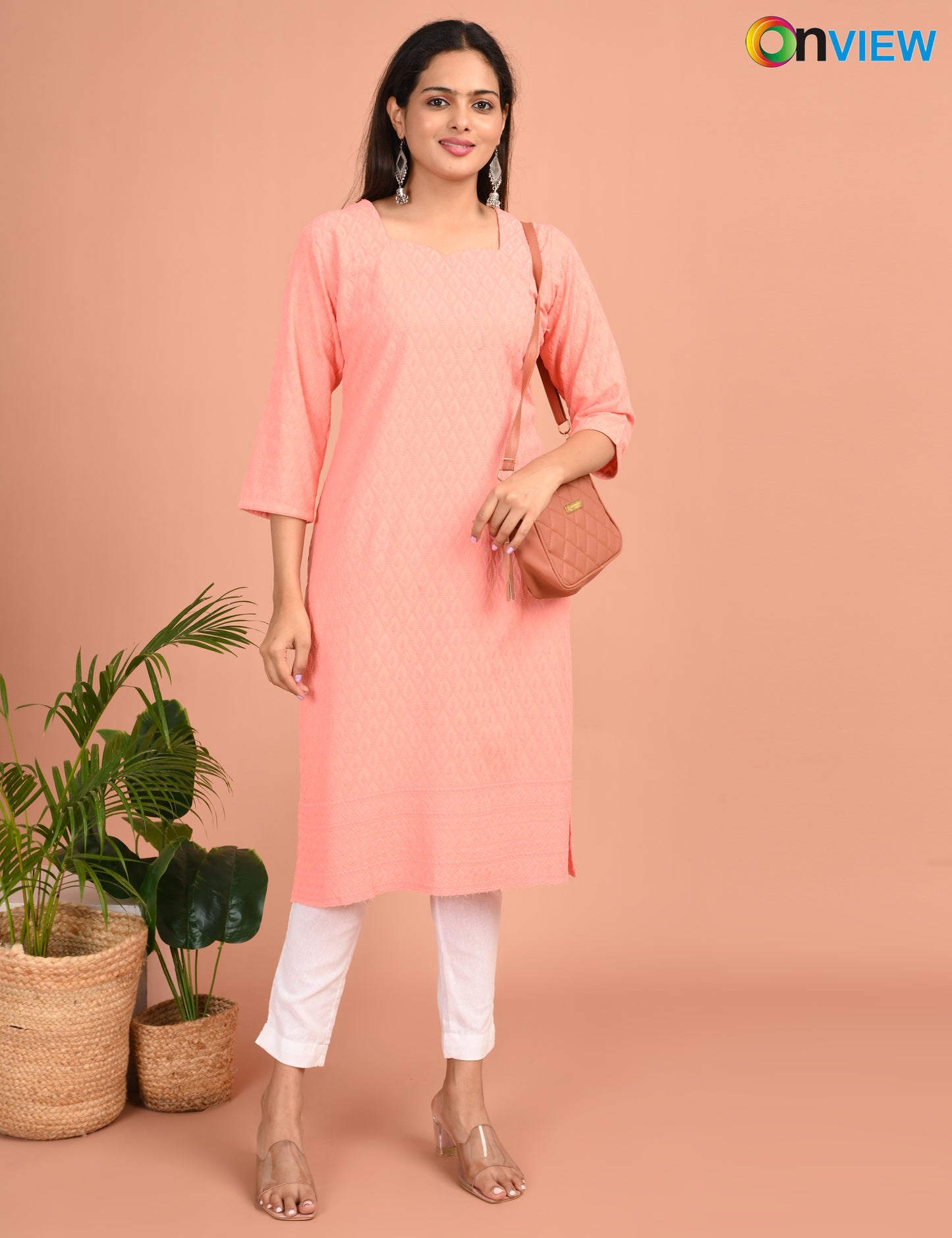 ONEVIEW | 179 | CHIKANKARI DESIGN NECK | PACK OF 4