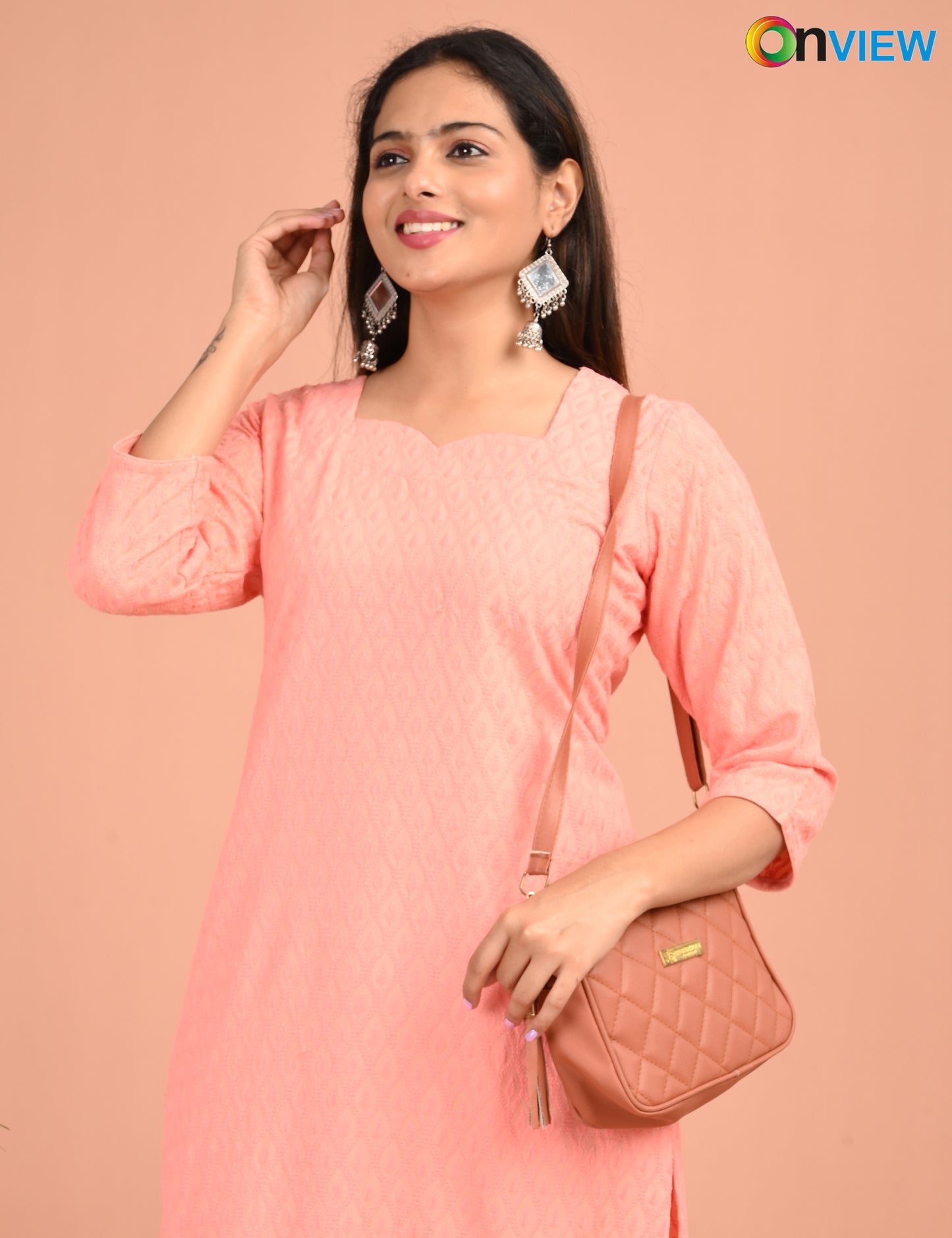 ONEVIEW | 179 | CHIKANKARI DESIGN NECK | PACK OF 4