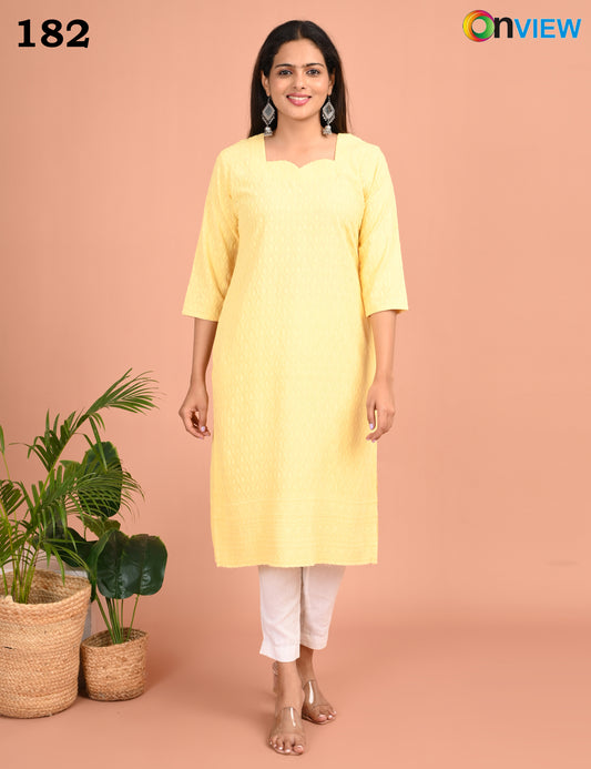 ONVIEW | 182 | CHIKANKARI DESIGN NECK | PACK OF 4