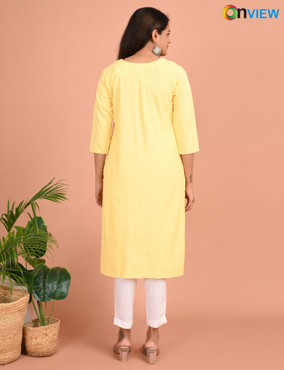 ONVIEW | 182 | CHIKANKARI DESIGN NECK | PACK OF 4