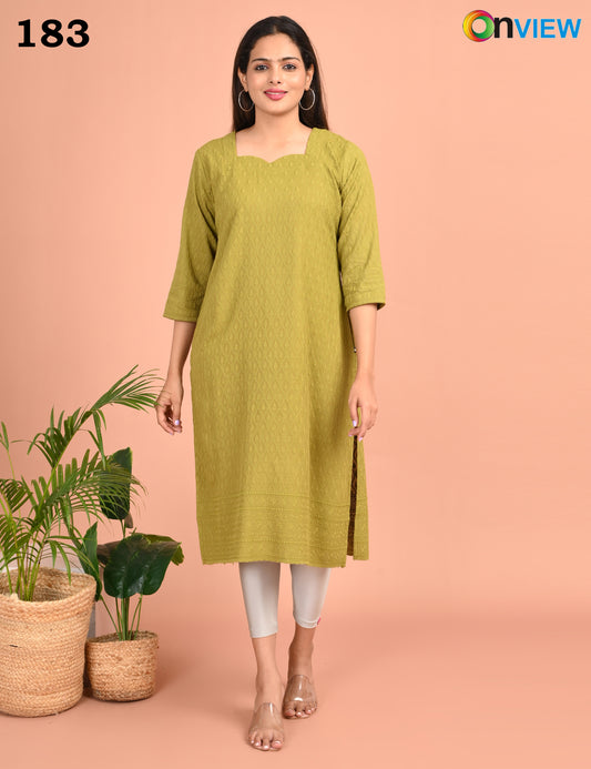 ONVIEW | 183 | CHIKANKARI DESIGN NECK | PACK OF 4