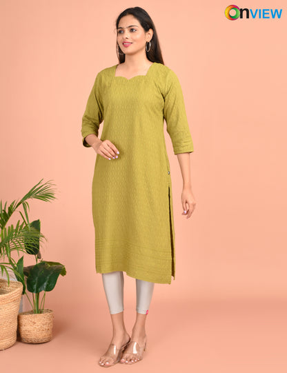 ONVIEW | 183 | CHIKANKARI DESIGN NECK | PACK OF 4