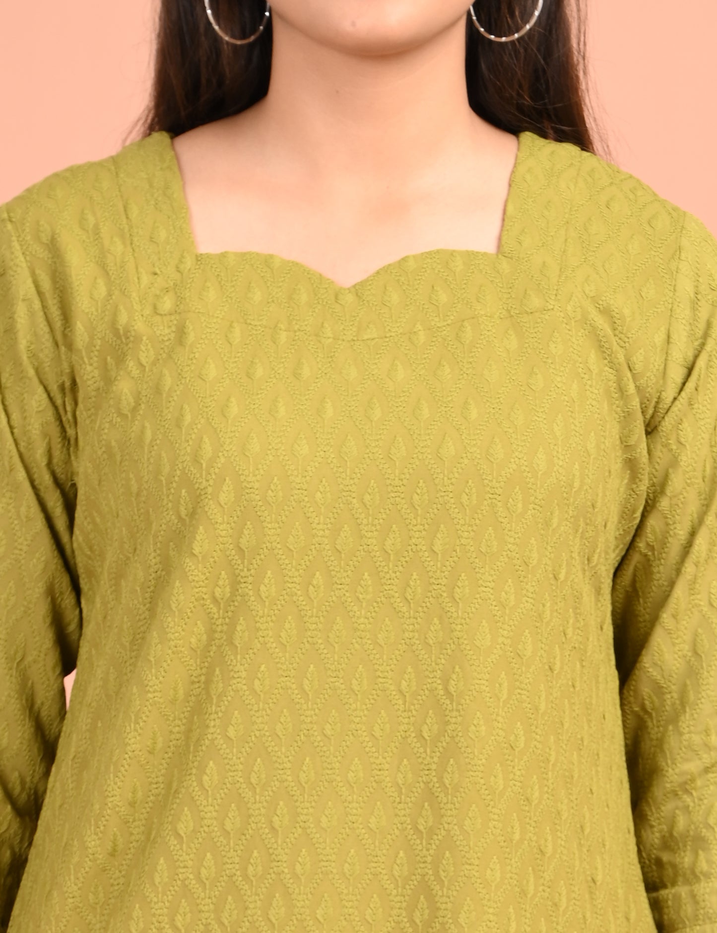 ONVIEW | 183 | CHIKANKARI DESIGN NECK | PACK OF 4