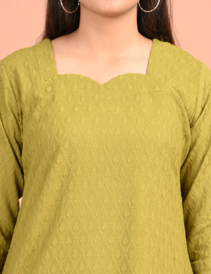 ONVIEW | 183 | CHIKANKARI DESIGN NECK | PACK OF 4
