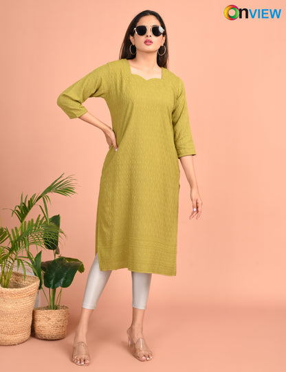 ONVIEW | 183 | CHIKANKARI DESIGN NECK | PACK OF 4