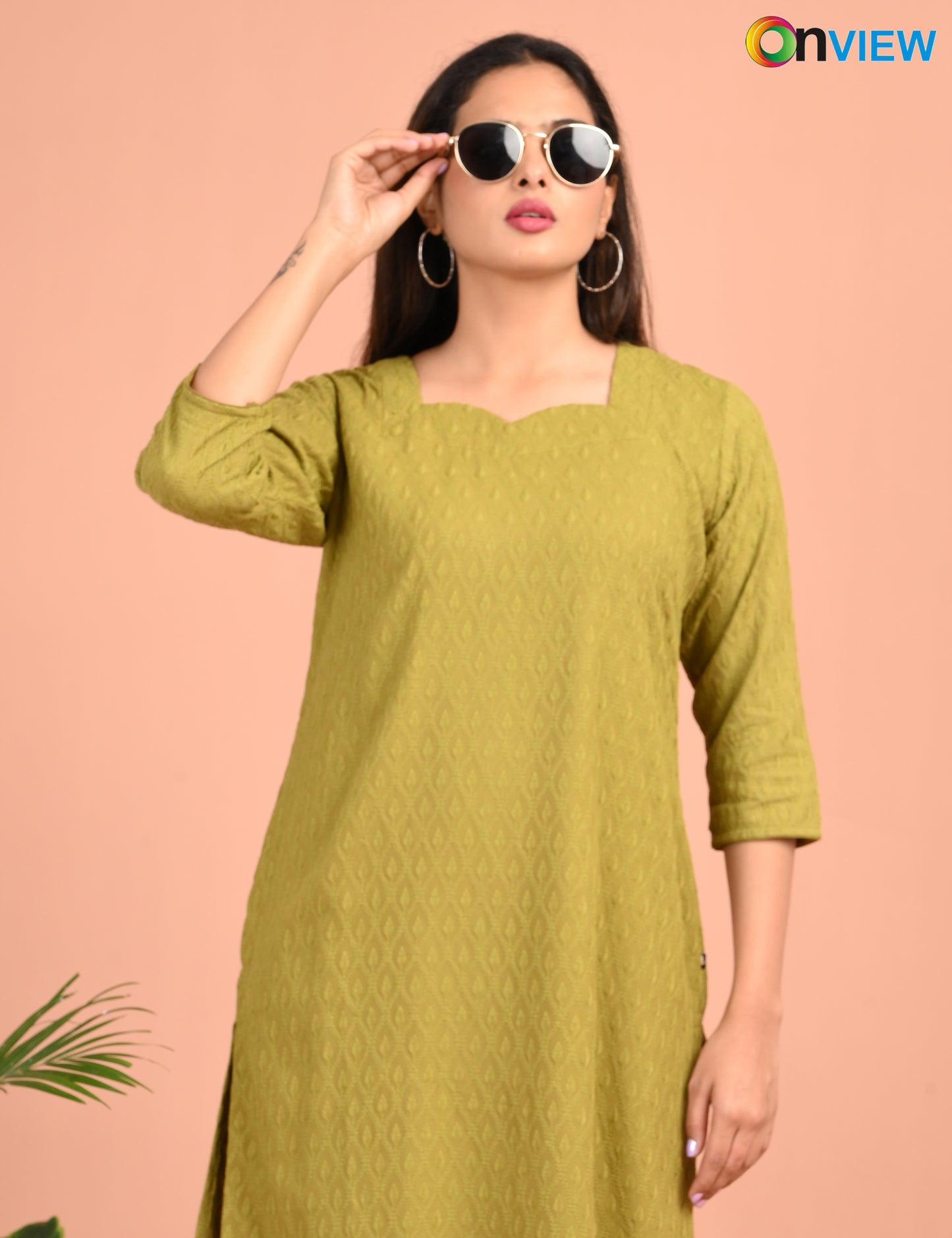 ONVIEW | 183 | CHIKANKARI DESIGN NECK | PACK OF 4