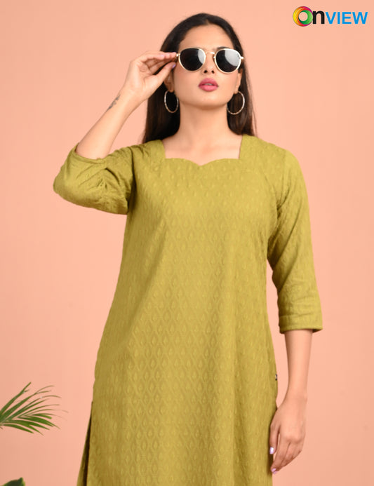 ONVIEW | 183 | CHIKANKARI DESIGN NECK | PACK OF 4