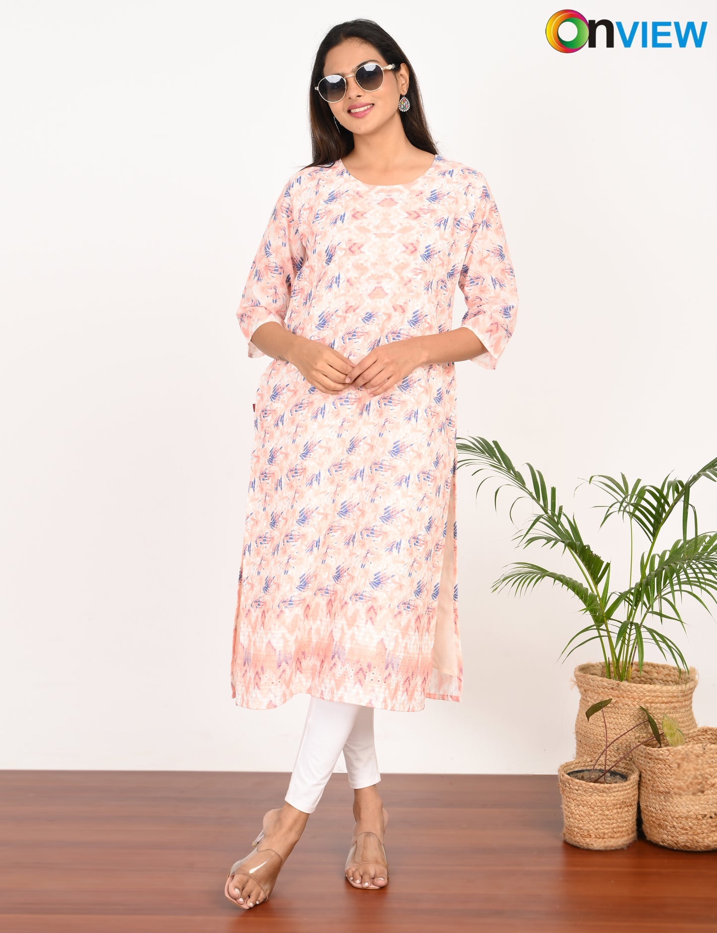 ONVIEW | 512 |  COTTON SEQUENCE WITH BORDER | PACK OF 4