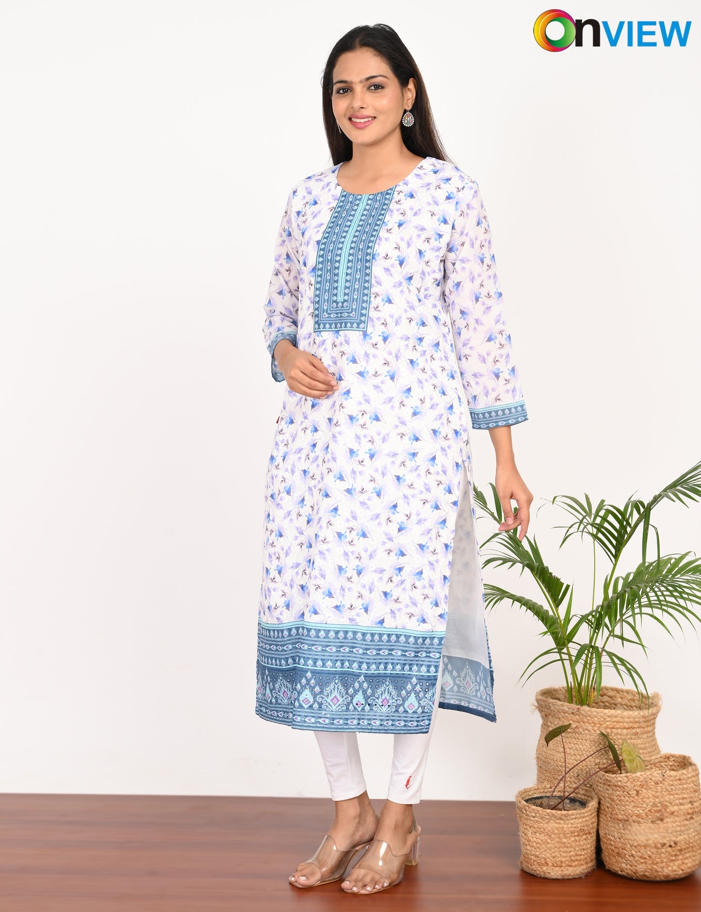 ONVIEW | 514 | COTTON SEQUENCE WITH BORDER | PACK OF 4