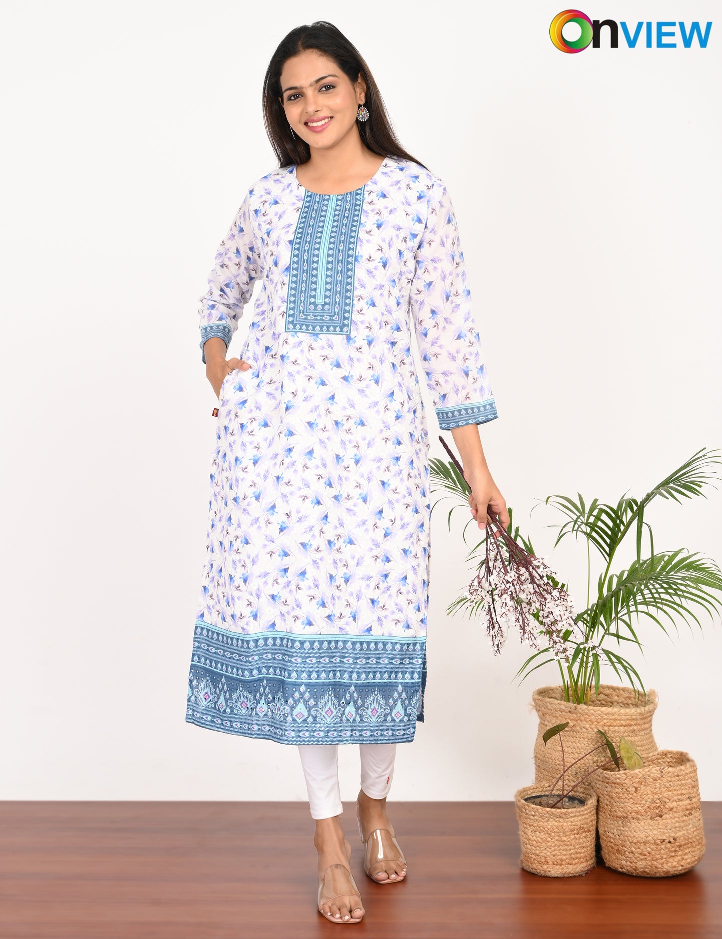 ONVIEW | 514 | COTTON SEQUENCE WITH BORDER | PACK OF 4
