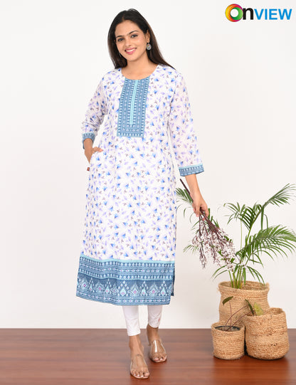ONVIEW | 514 | COTTON SEQUENCE WITH BORDER | PACK OF 4