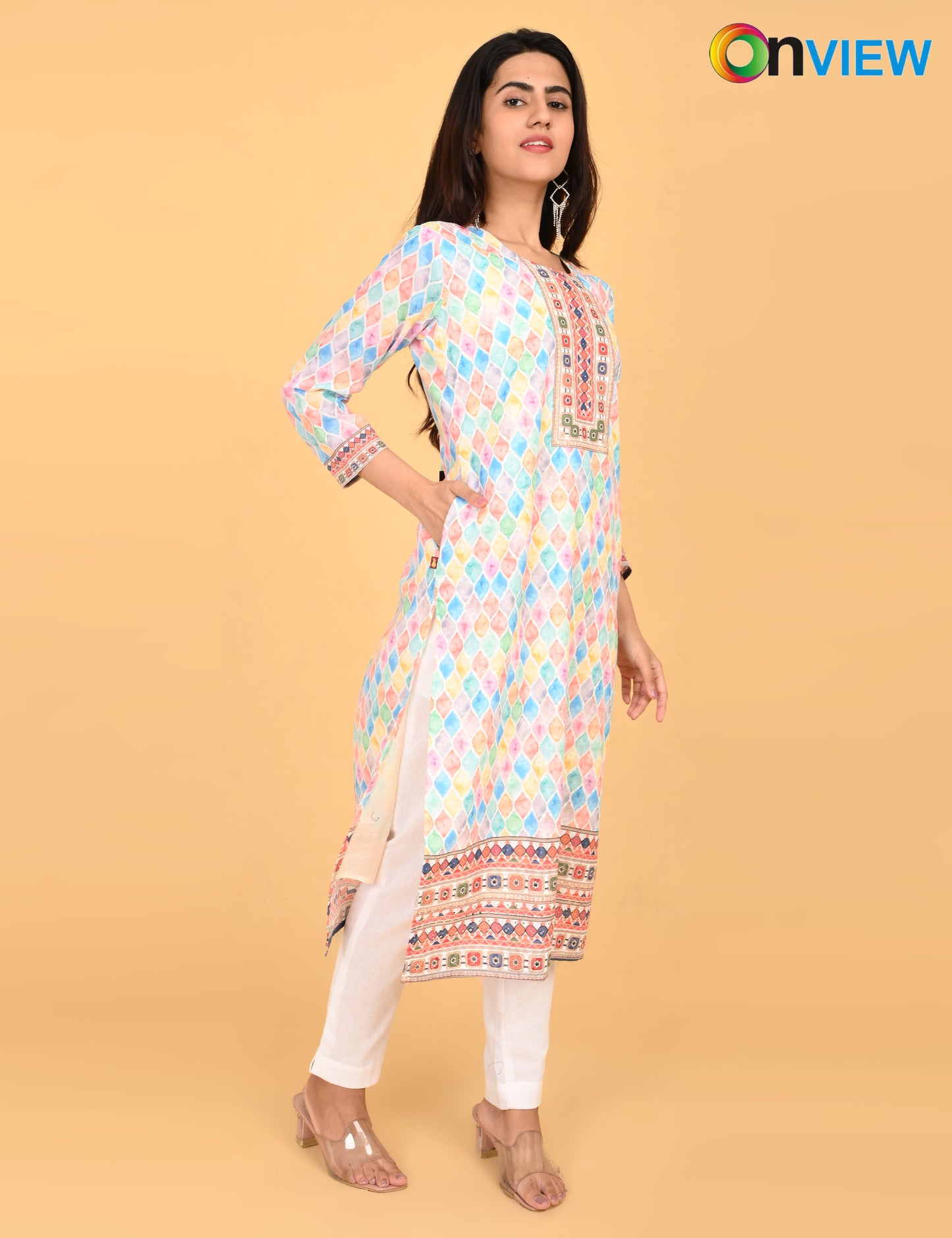 ONVIEW | 526 | COTTON CHIKANKARI WORK DIGITAL PRINT | PACK OF 4