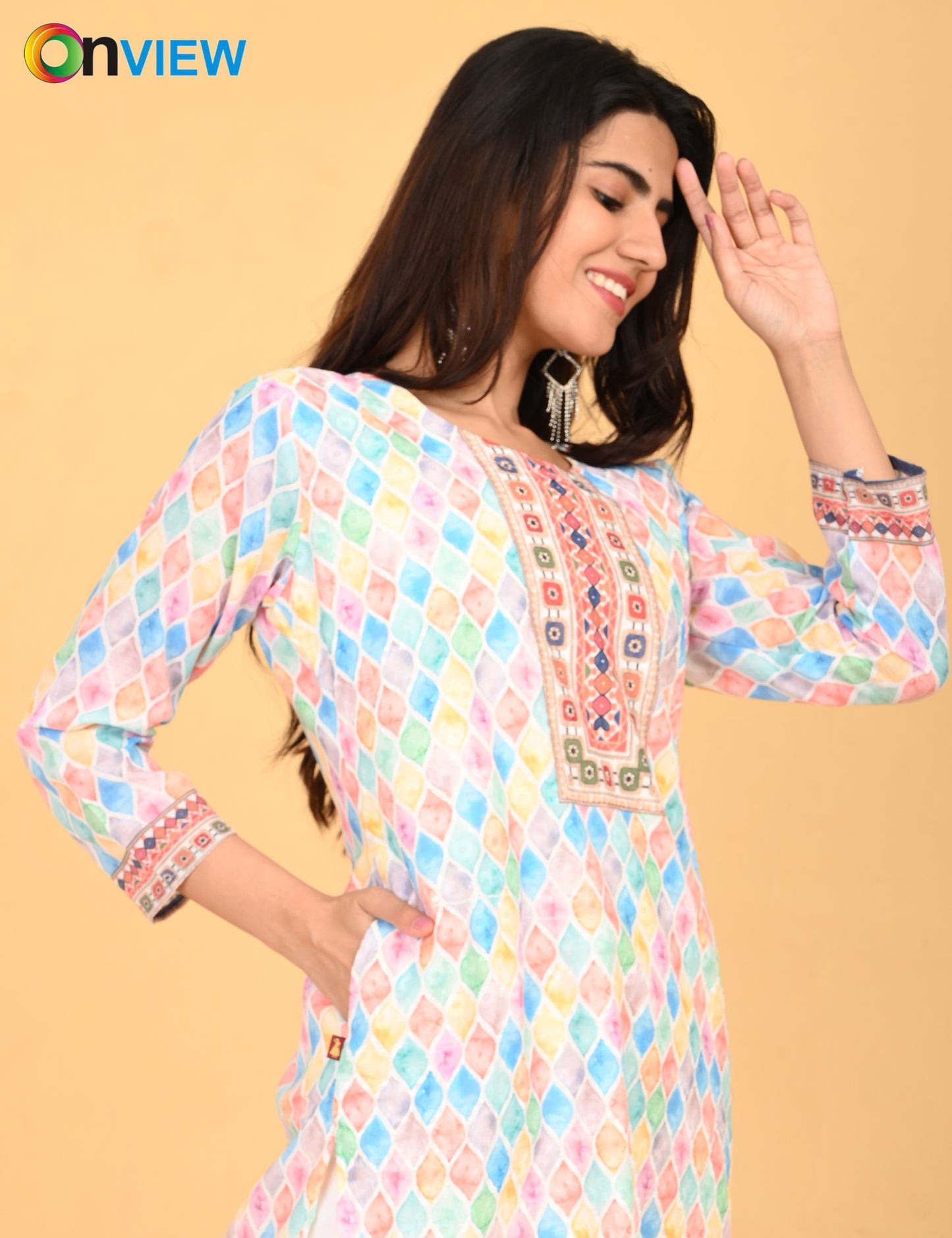 ONVIEW | 526 | COTTON CHIKANKARI WORK DIGITAL PRINT | PACK OF 4