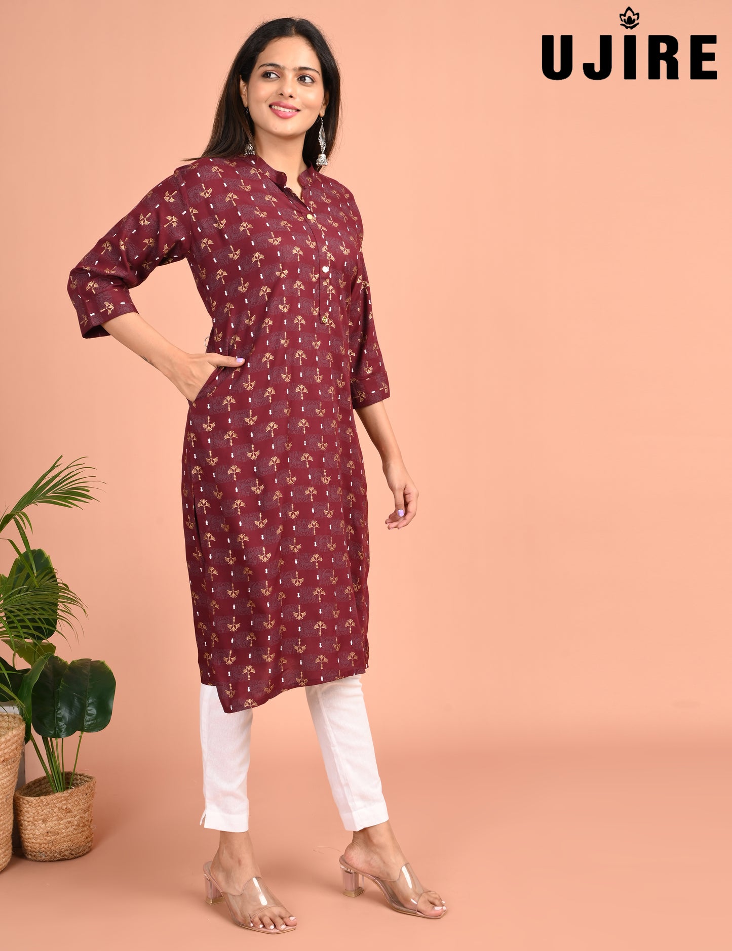 UJIRE | 959 | COLLAR NECK WITH POCKET | PACK OF 4