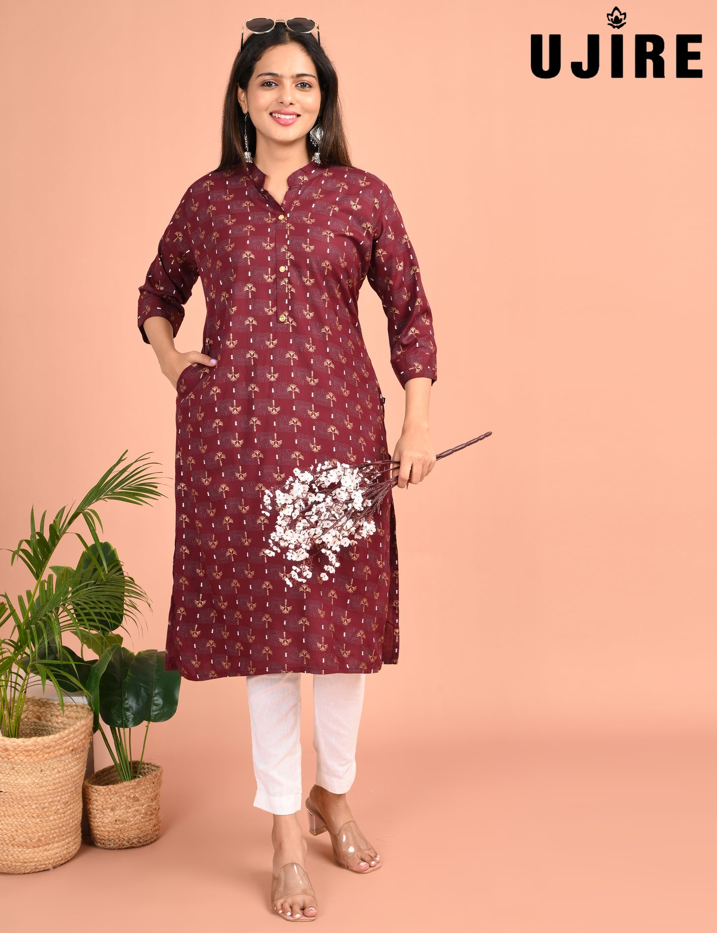UJIRE | 959 | COLLAR NECK WITH POCKET | PACK OF 4