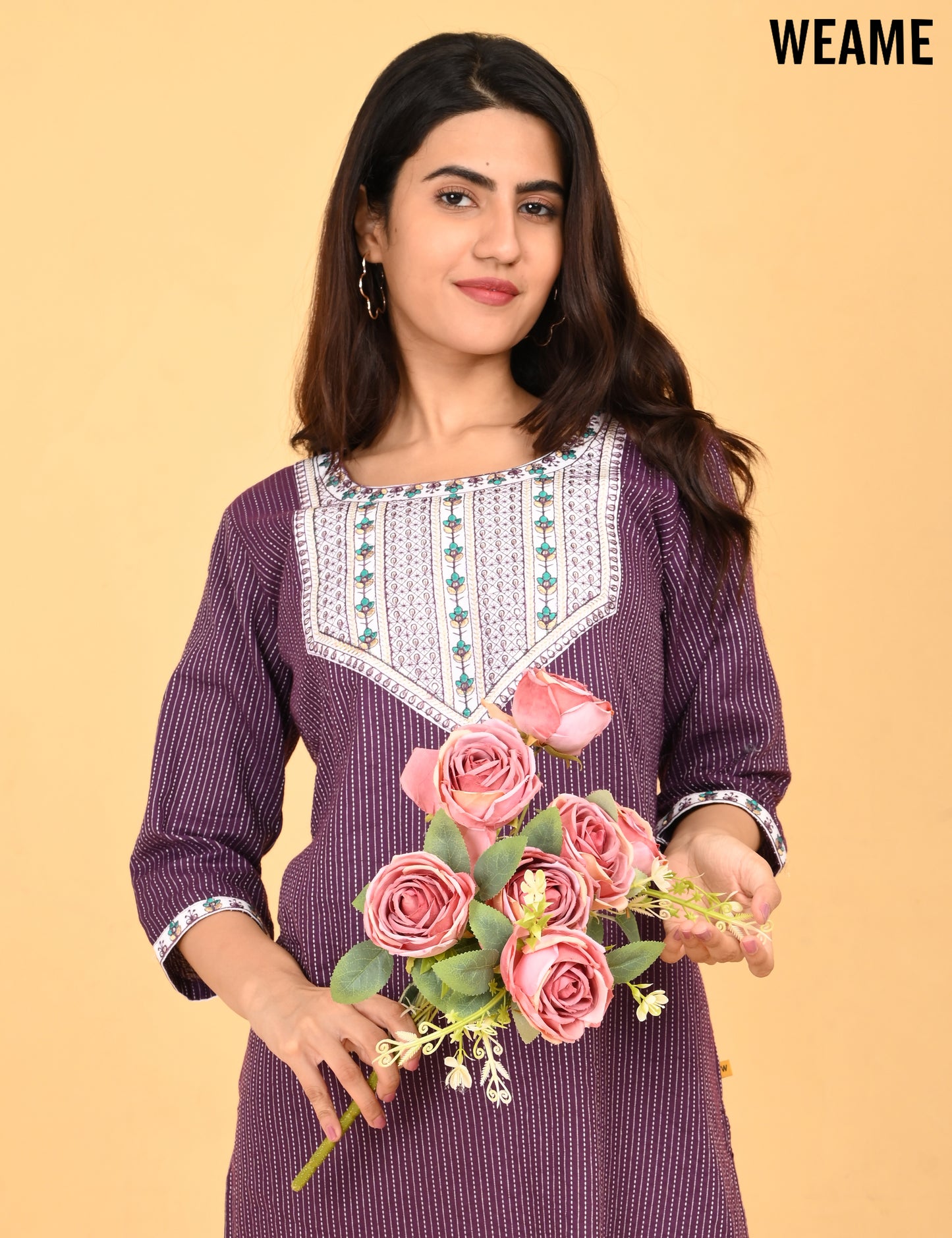 WEAME | 1367 | COTTON BIG EMBROIDERY | PACK OF 4